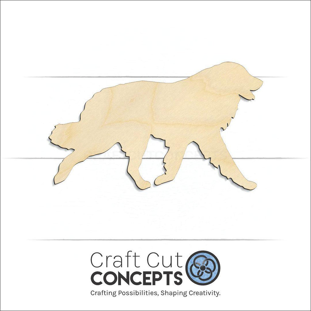 Craft Cut Concepts Logo under a wood Great Pyrenees craft shape and blank