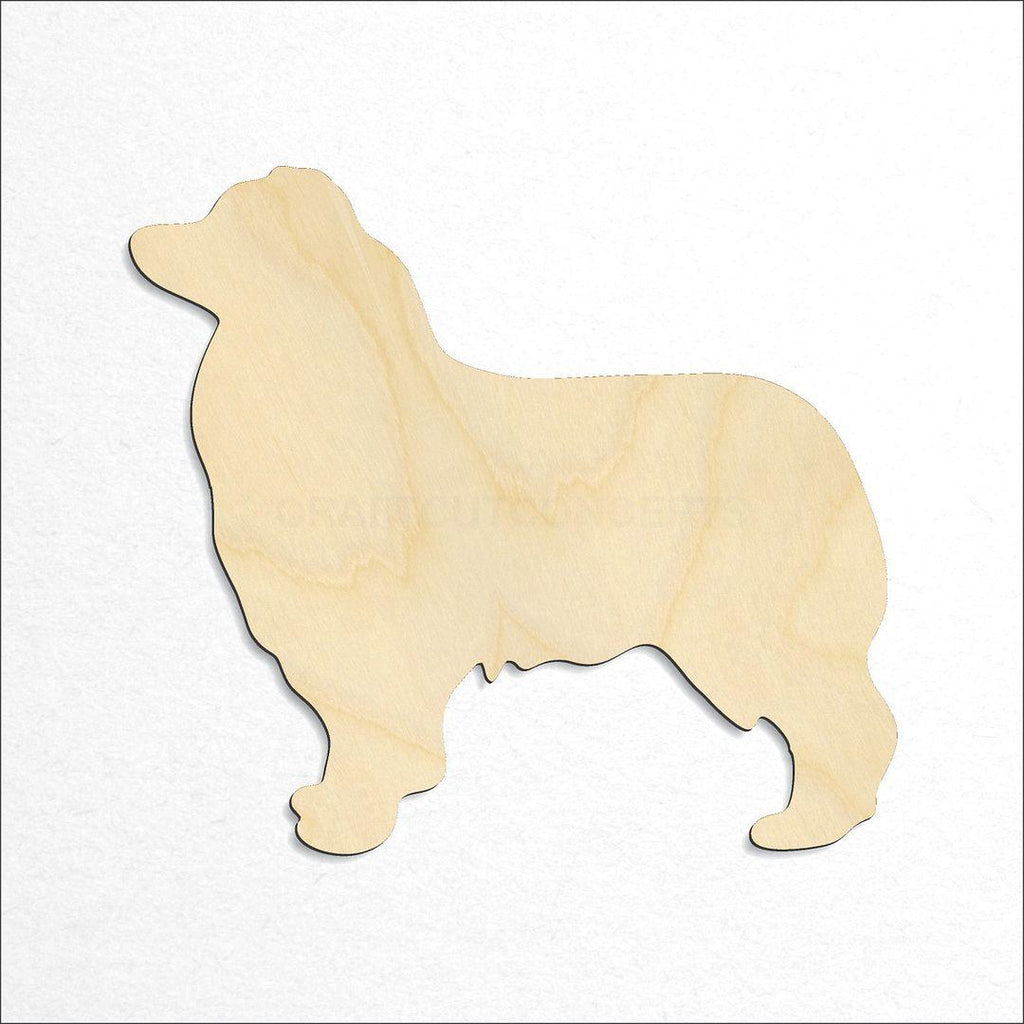 Wooden Australian Shepherd craft shape available in sizes of 2 inch and up