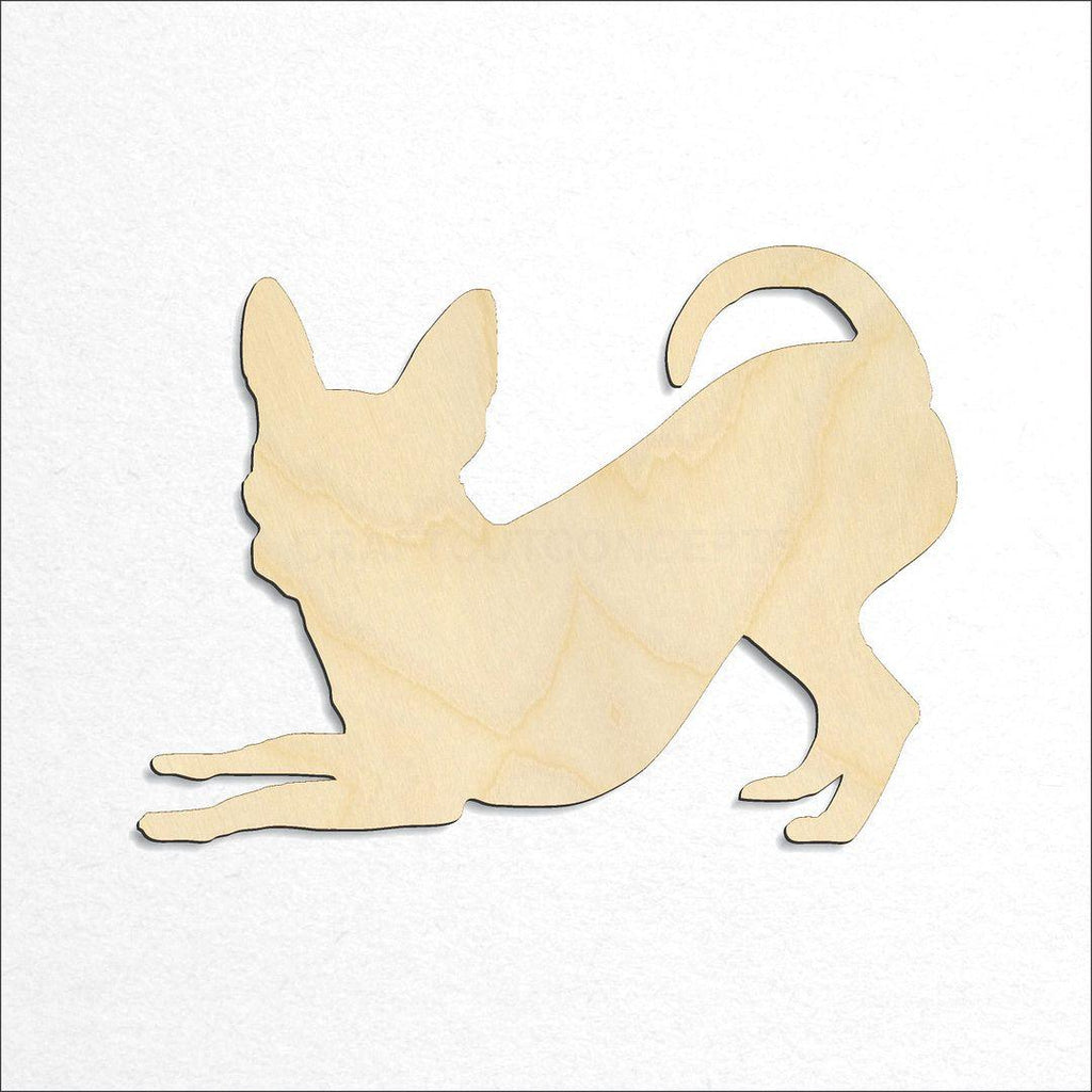 Wooden Chihuahua craft shape available in sizes of 3 inch and up