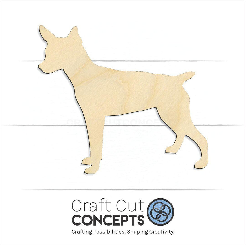 Craft Cut Concepts Logo under a wood Rat Terrior craft shape and blank