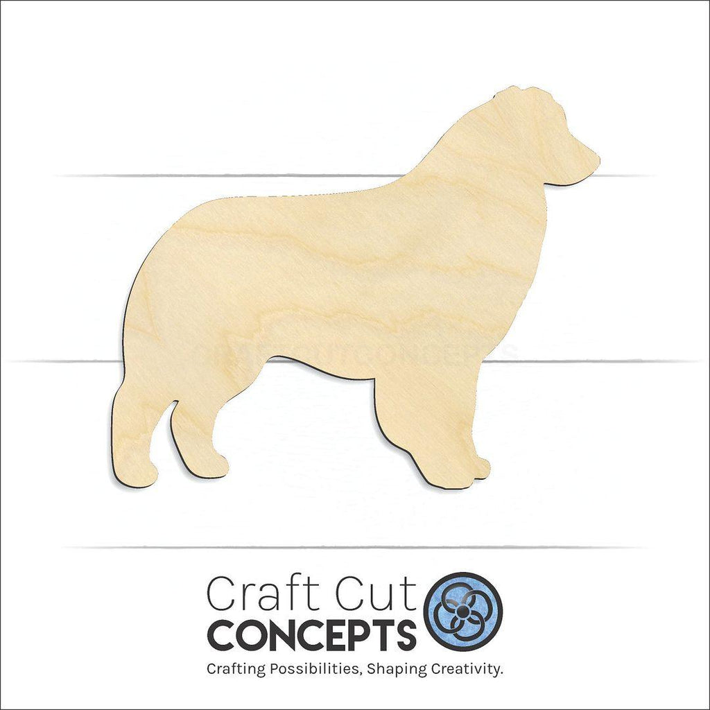 Craft Cut Concepts Logo under a wood Australian Sheperd craft shape and blank