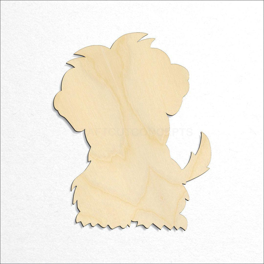 Wooden Cute Puppy craft shape available in sizes of 4 inch and up