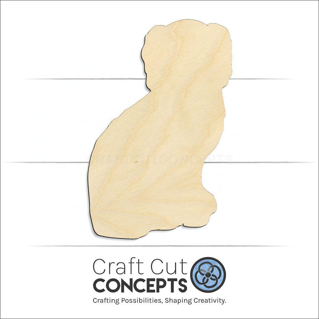 Craft Cut Concepts Logo under a wood Puppy craft shape and blank