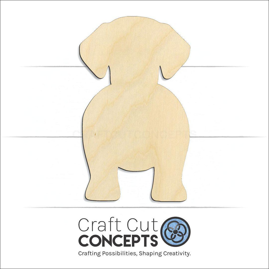 Craft Cut Concepts Logo under a wood Dog craft shape and blank