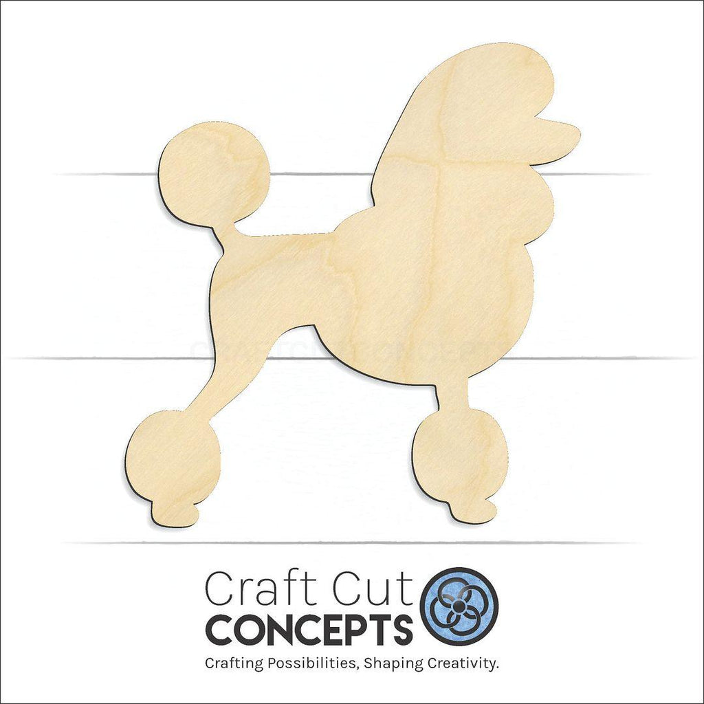 Craft Cut Concepts Logo under a wood Dog craft shape and blank