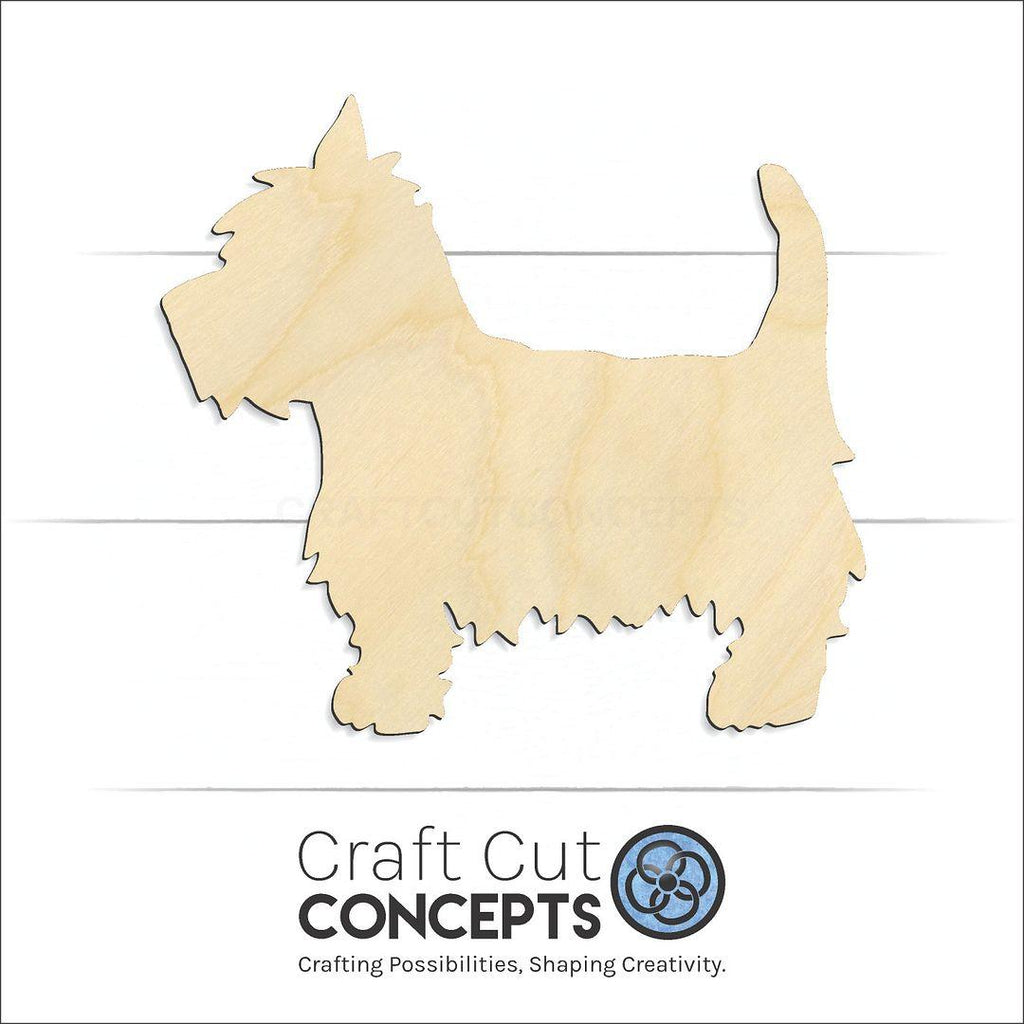 Craft Cut Concepts Logo under a wood Dog craft shape and blank