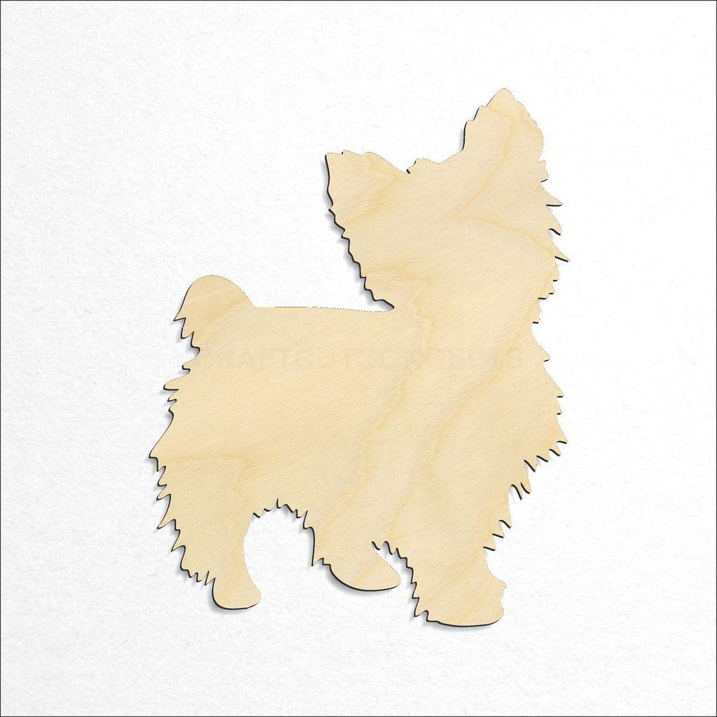 Wooden Yorkie craft shape available in sizes of 2 inch and up