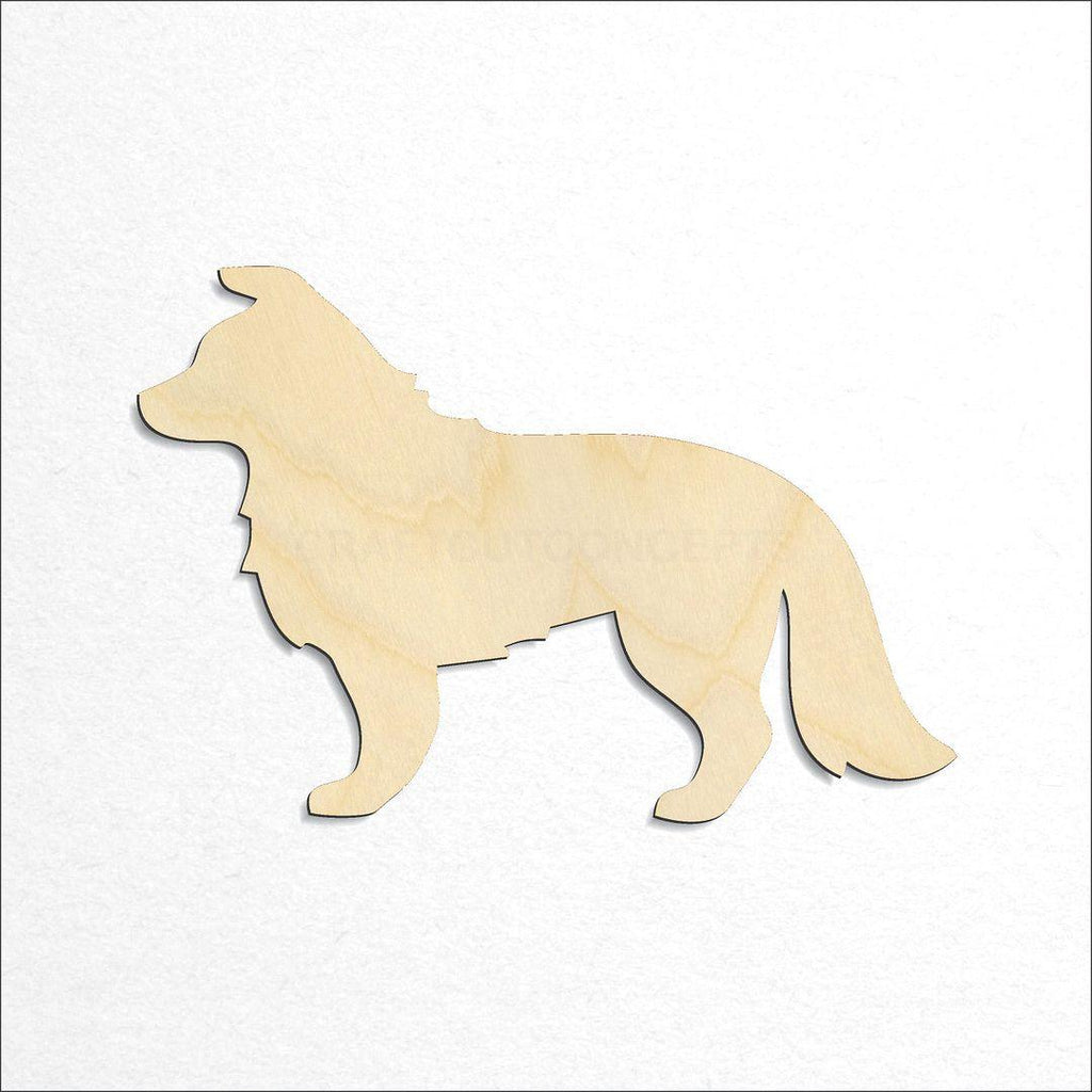 Wooden Border Collie craft shape available in sizes of 2 inch and up