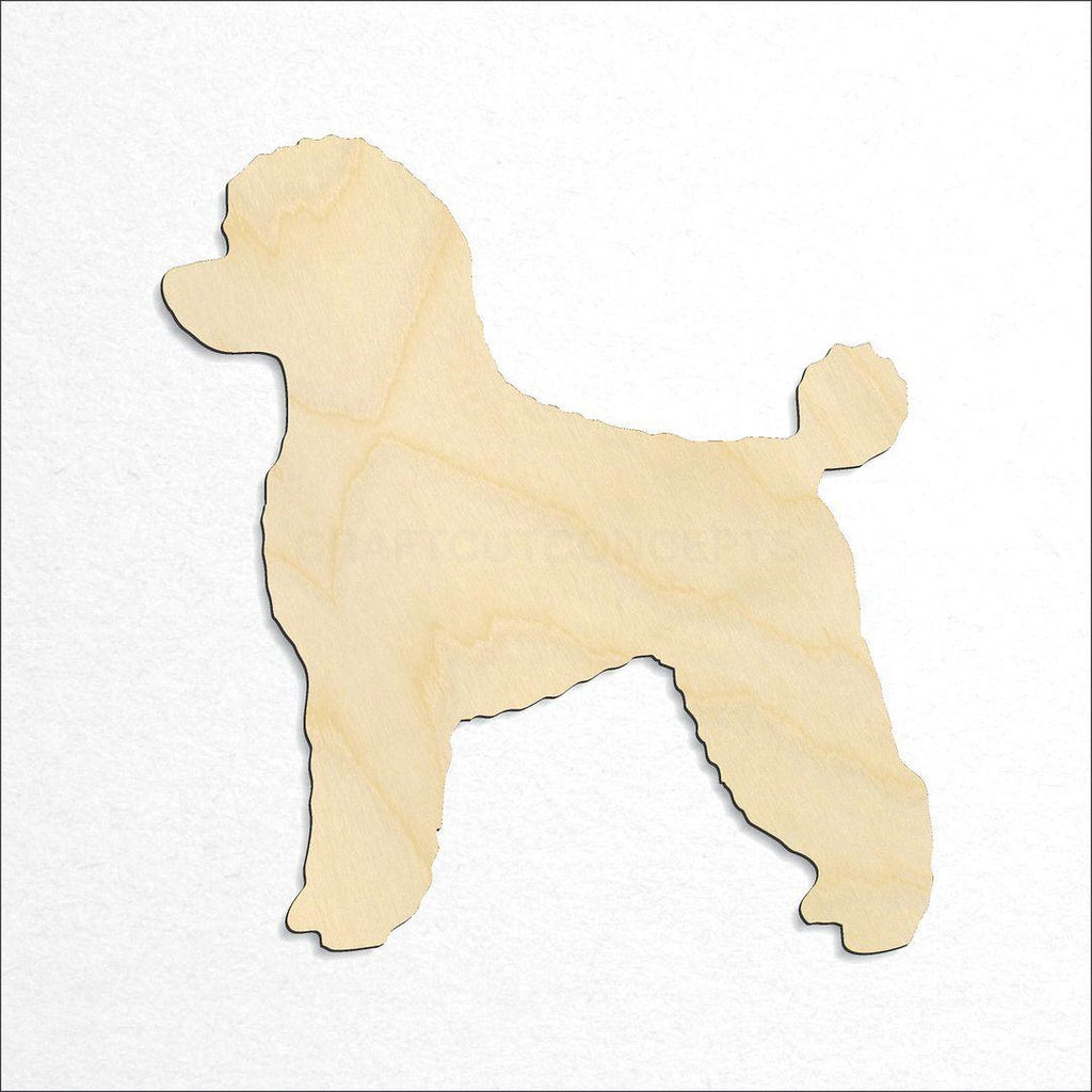 Wooden Poodle craft shape available in sizes of 2 inch and up