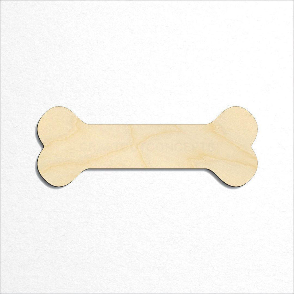 Wooden Dog Bone craft shape available in sizes of 1 inch and up