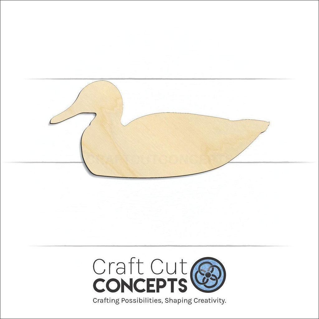 Craft Cut Concepts Logo under a wood Duck on Water craft shape and blank