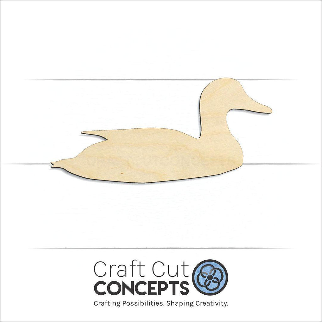 Craft Cut Concepts Logo under a wood Duck on Water craft shape and blank