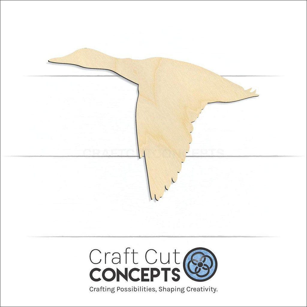 Craft Cut Concepts Logo under a wood Duck Flying craft shape and blank