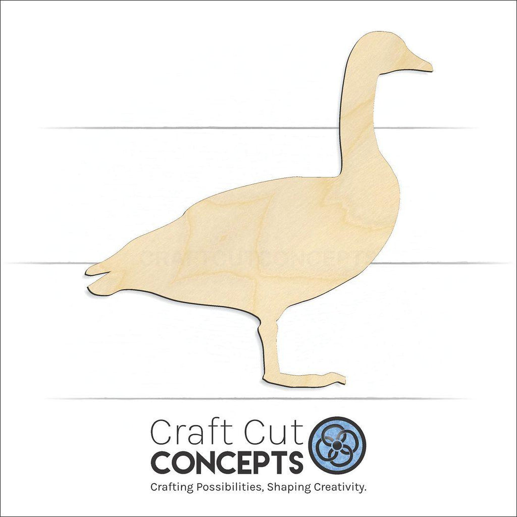 Craft Cut Concepts Logo under a wood Canadian Goose craft shape and blank