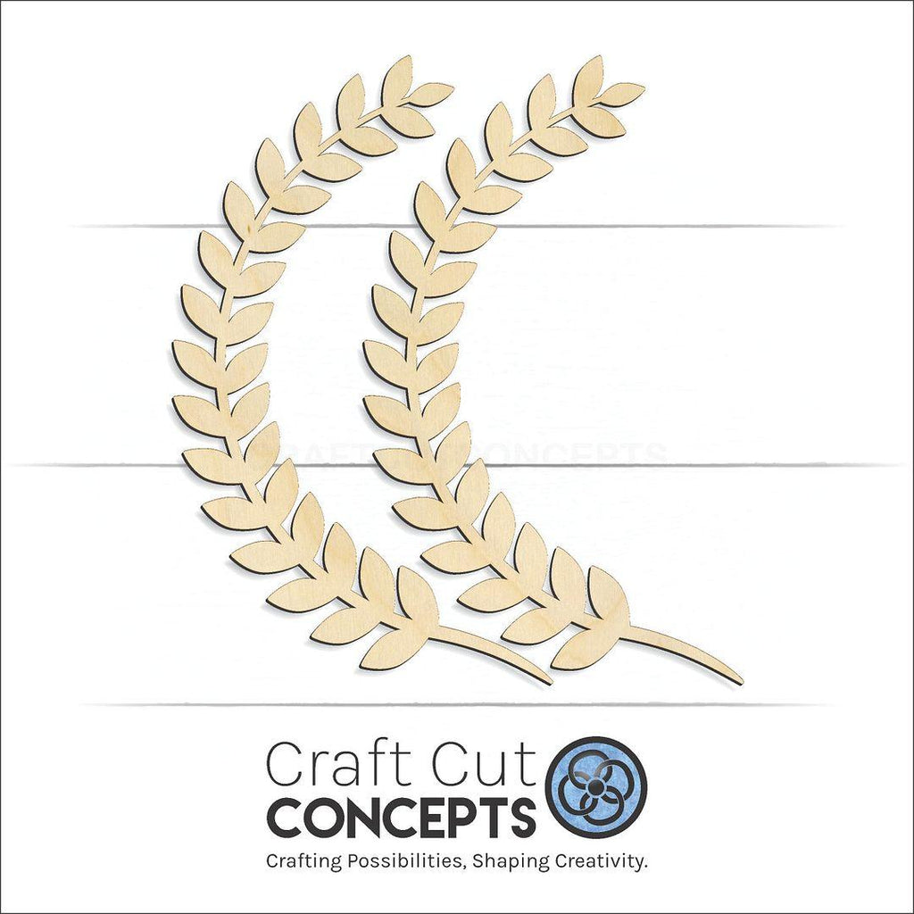 Craft Cut Concepts Logo under a wood Laurel Branch Single craft shape and blank