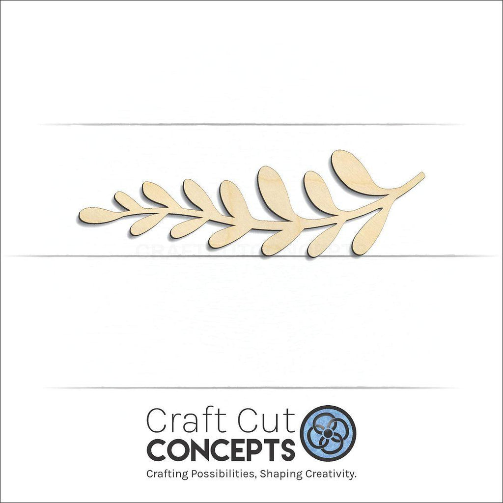Craft Cut Concepts Logo under a wood Laurel Branch Single Strait craft shape and blank