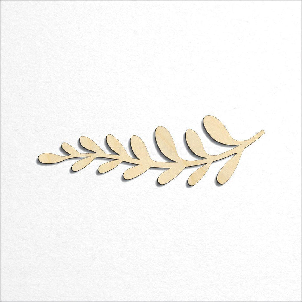 Wooden Laurel Branch Single Strait craft shape available in sizes of 4 inch and up