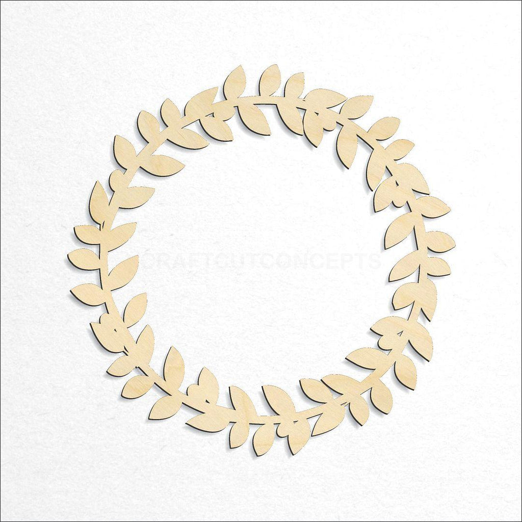 Wooden Laurel Branch Circle craft shape available in sizes of 4 inch and up