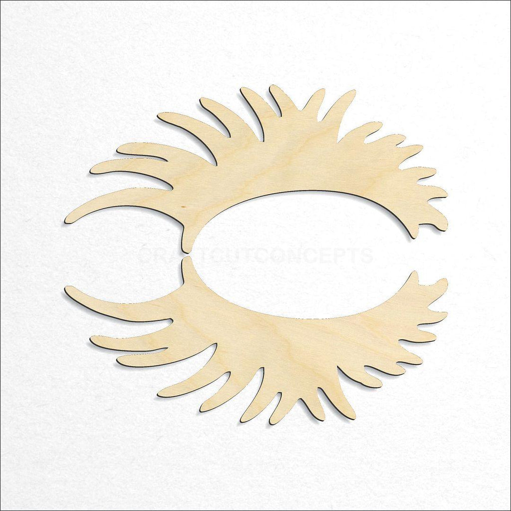 Wooden Eye Lashes craft shape available in sizes of 2 inch and up