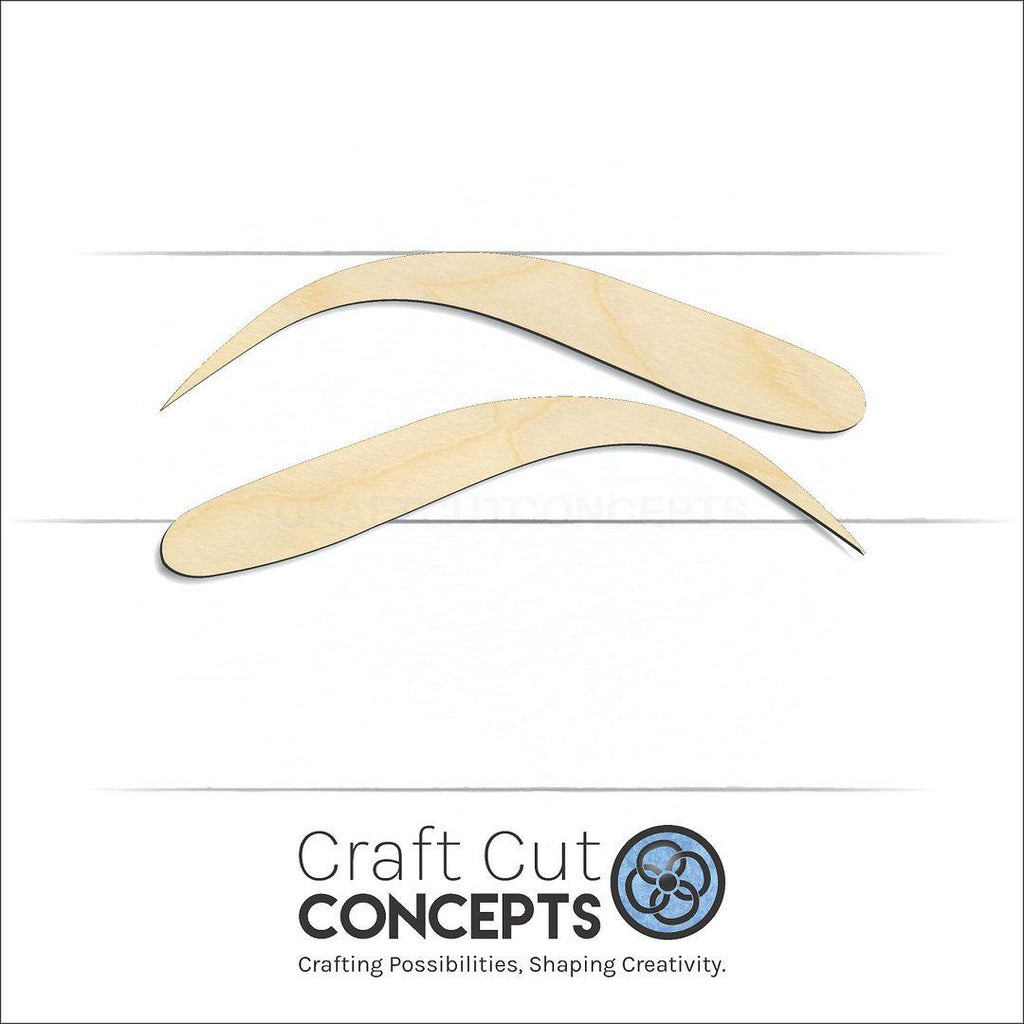 Craft Cut Concepts Logo under a wood Eye Brows craft shape and blank