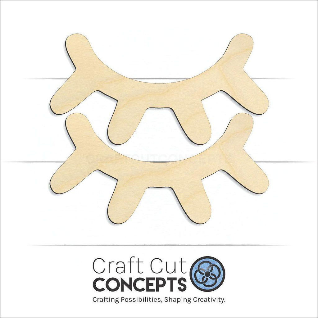 Craft Cut Concepts Logo under a wood Sleepy Eyes craft shape and blank