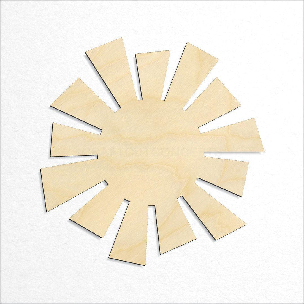 Wooden Sun craft shape available in sizes of 2 inch and up