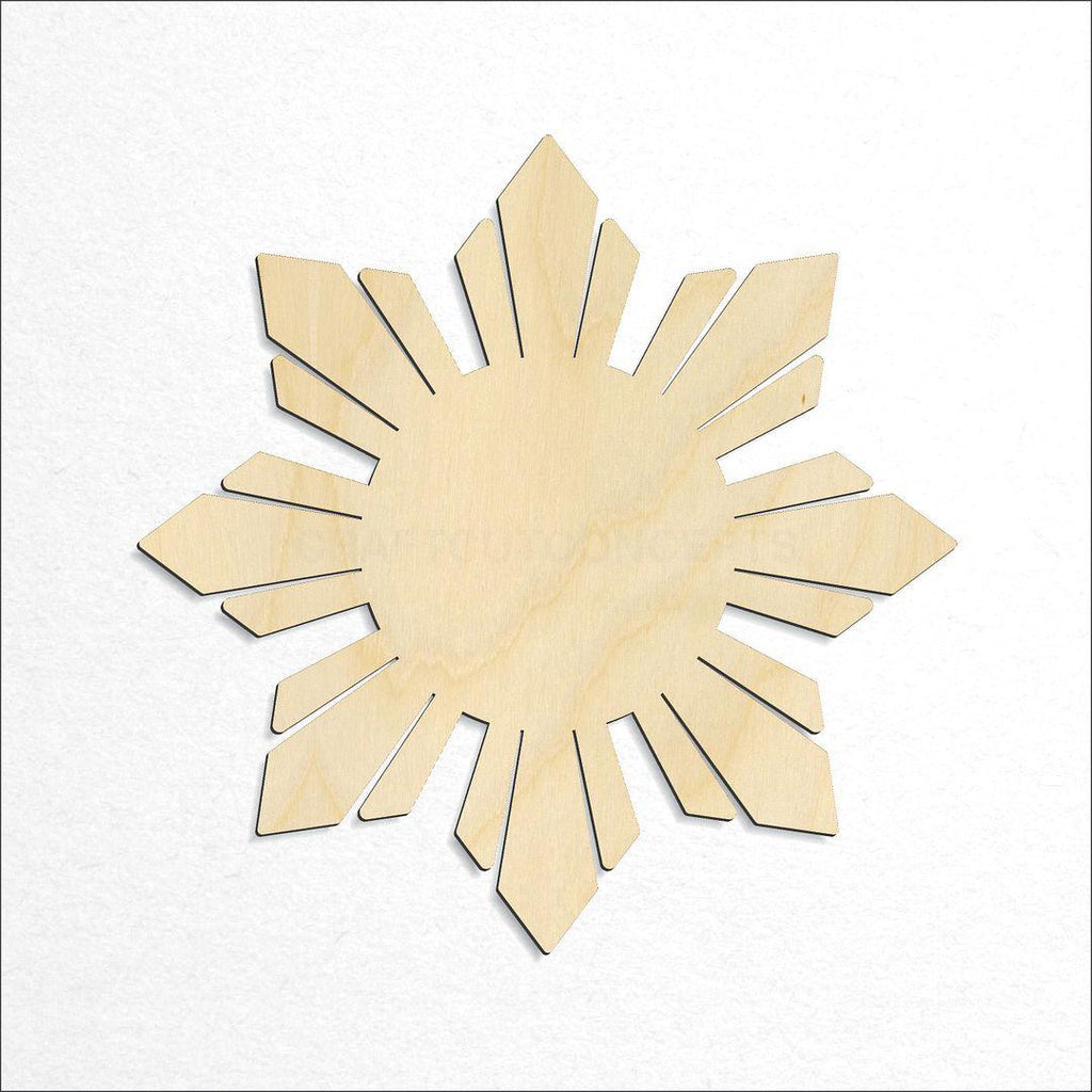 Wooden Sun craft shape available in sizes of 3 inch and up