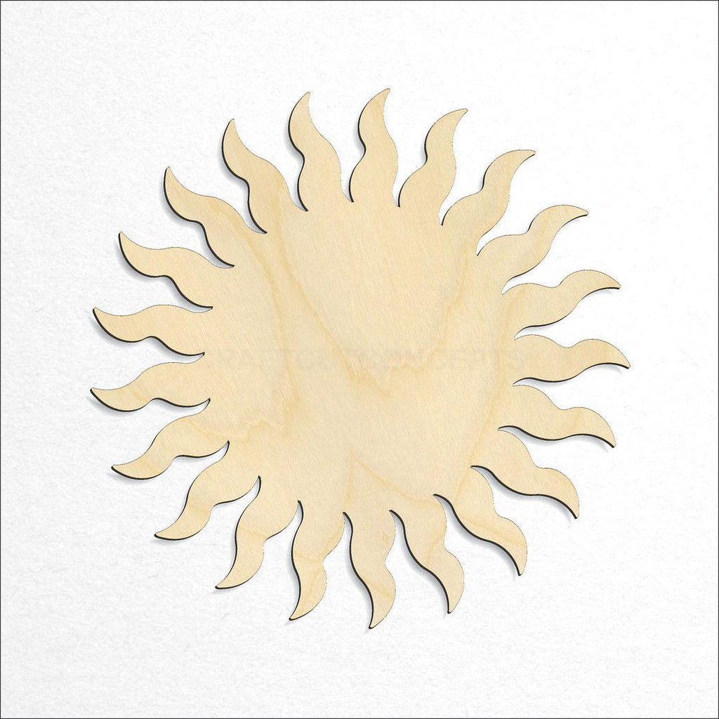 Wooden Sun craft shape available in sizes of 2 inch and up
