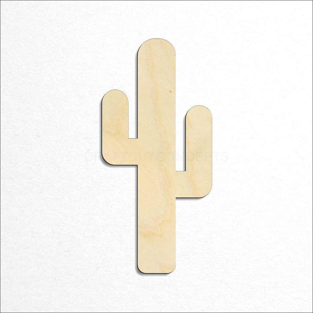 Wooden Straight Cactus craft shape available in sizes of 1 inch and up