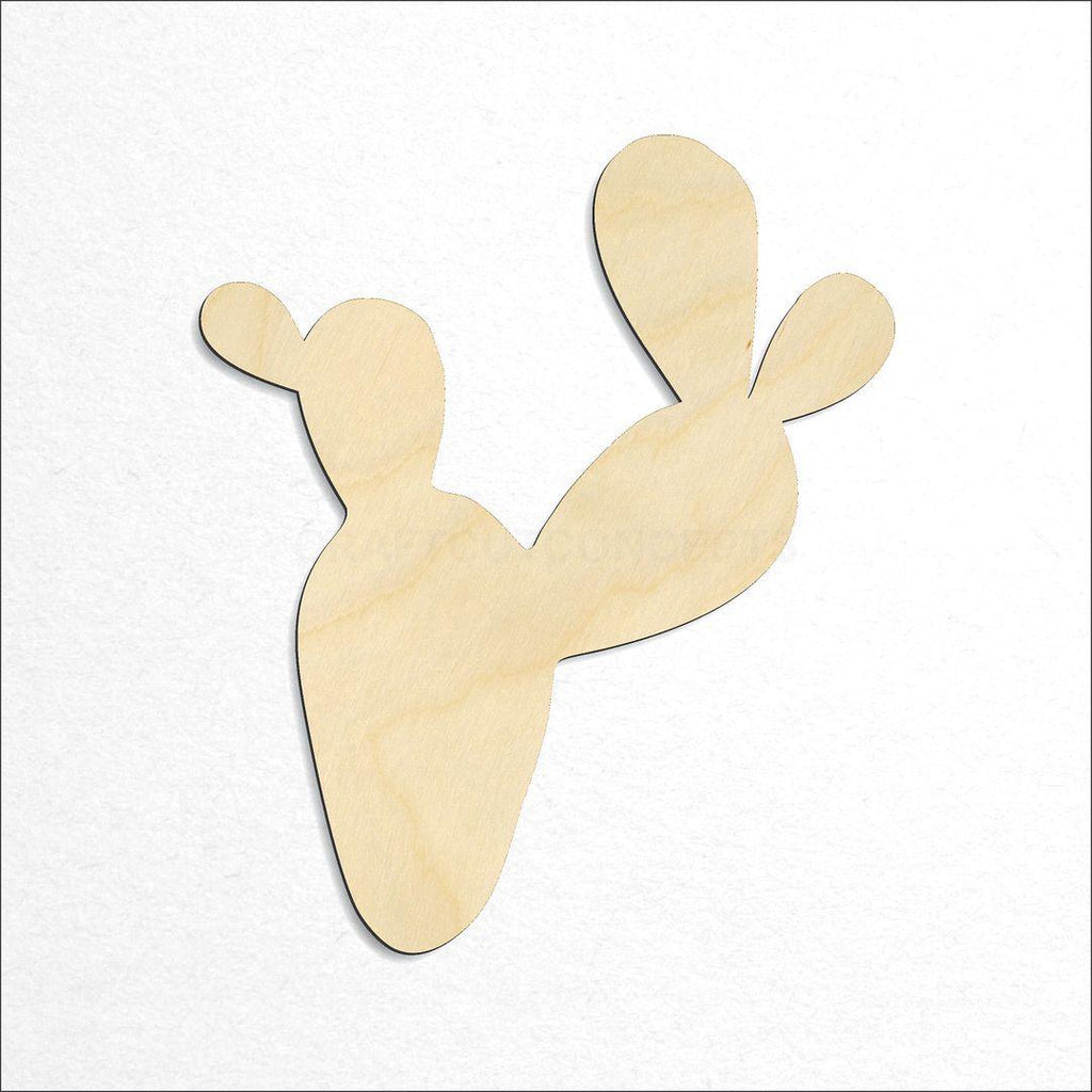 Wooden Prickly Pear Cactus craft shape available in sizes of 2 inch and up