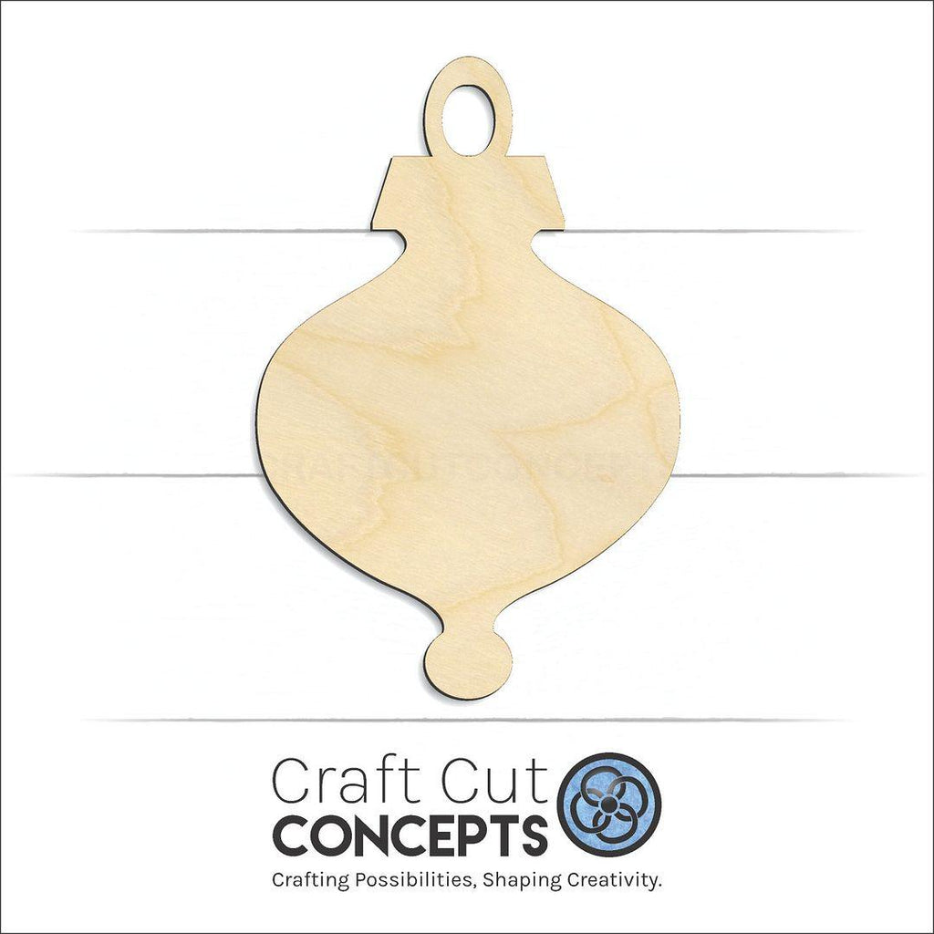 Craft Cut Concepts Logo under a wood Christmas Tree Ornament-3 craft shape and blank