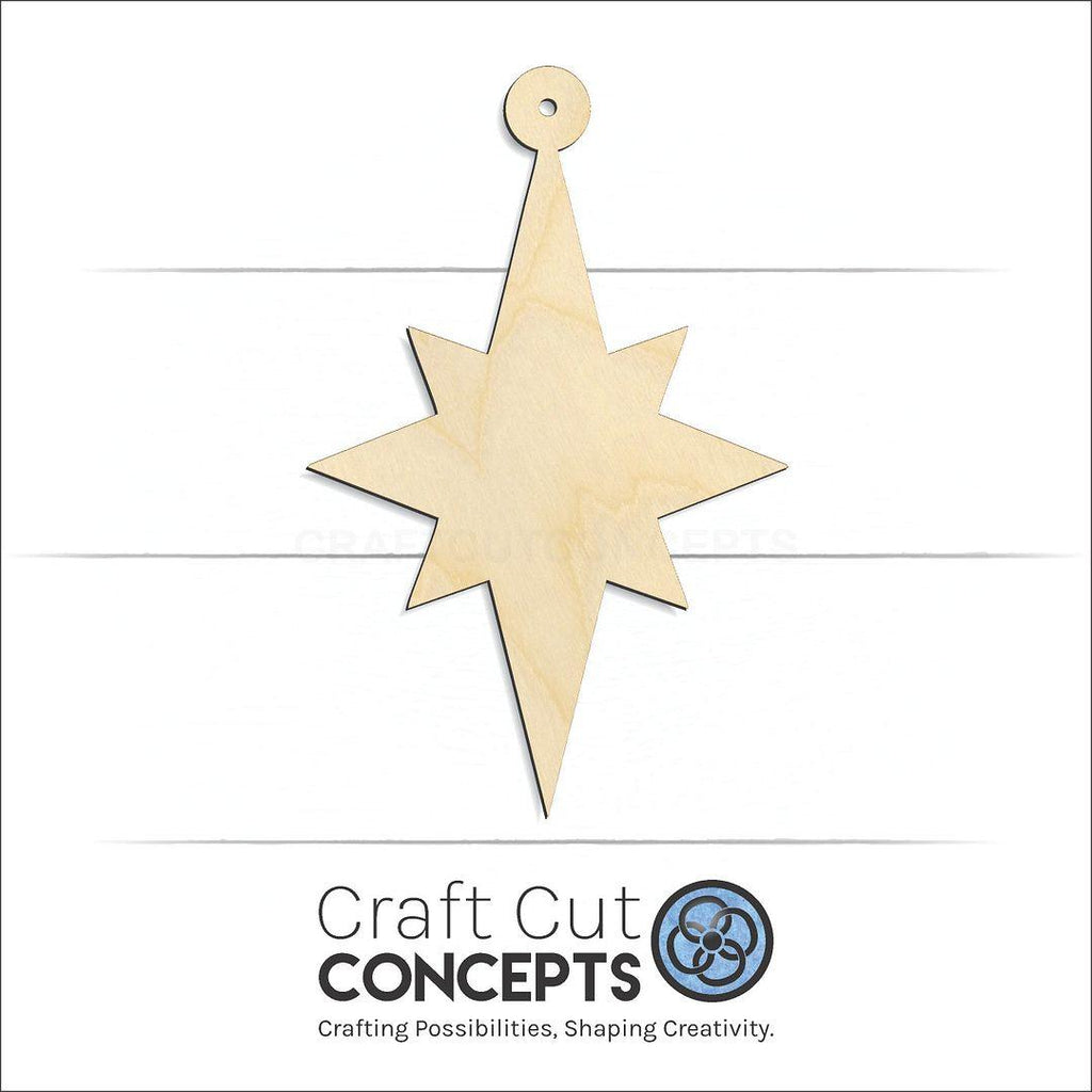 Craft Cut Concepts Logo under a wood Christmas Tree Ornament-4 craft shape and blank