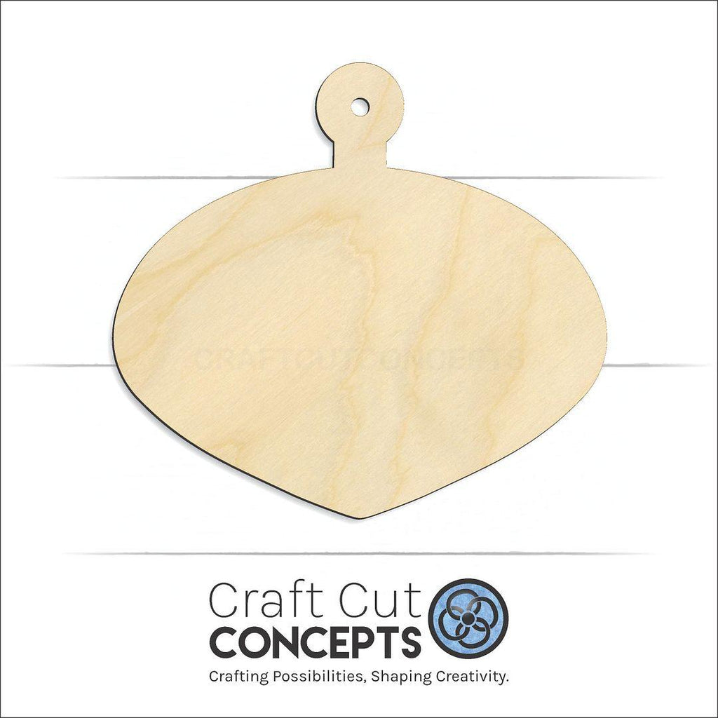 Craft Cut Concepts Logo under a wood Christmas Tree Ornament-6 craft shape and blank