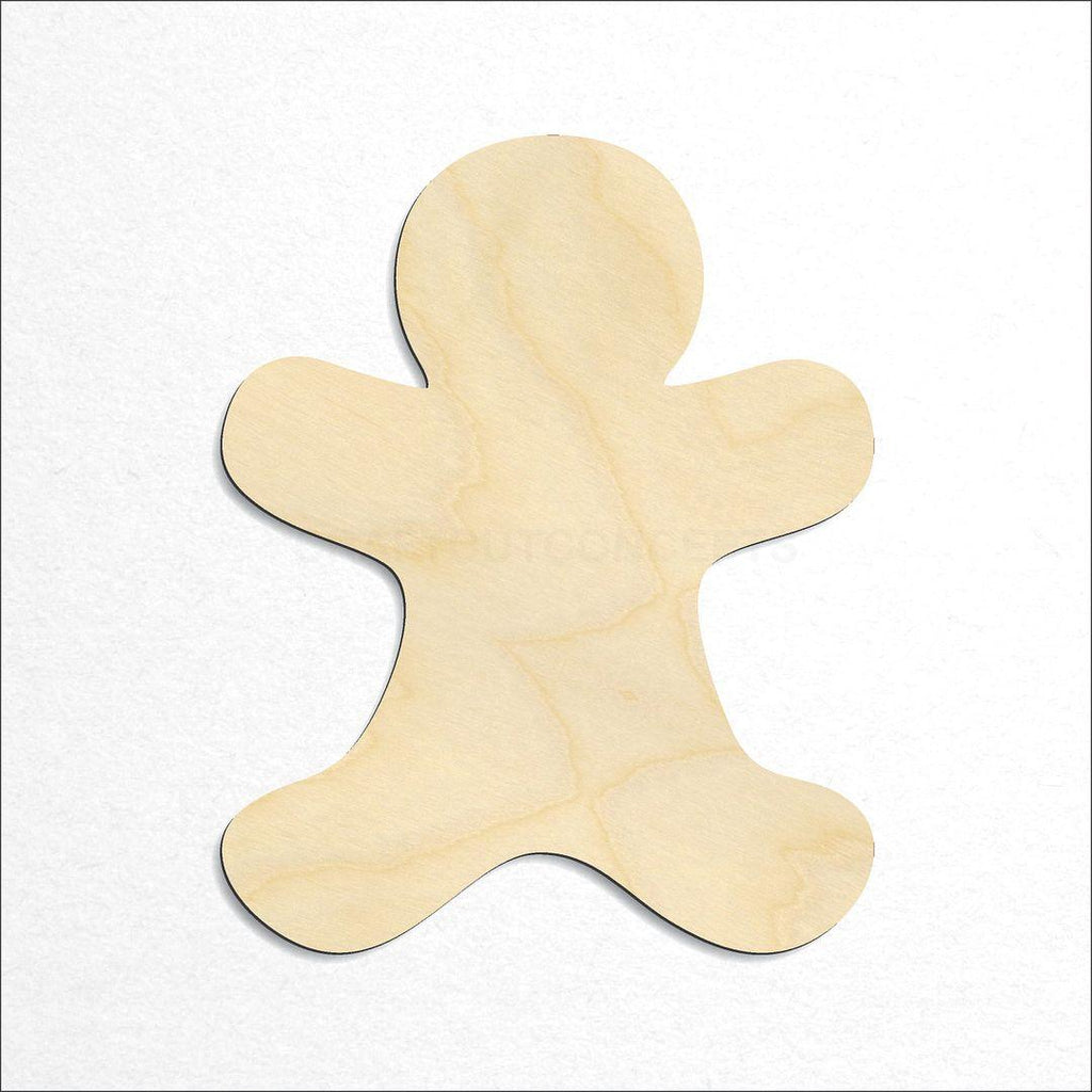 Wooden Gingerbread Man craft shape available in sizes of 1 inch and up