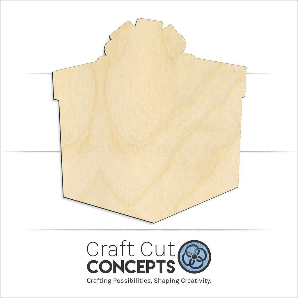 Craft Cut Concepts Logo under a wood Christmas Present-2 craft shape and blank