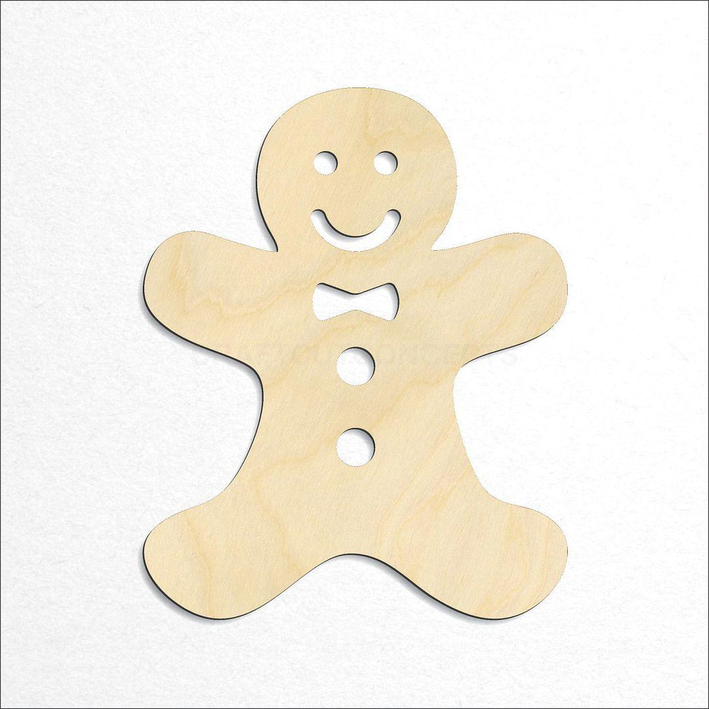 Wooden Gingerbread Man craft shape available in sizes of 2 inch and up