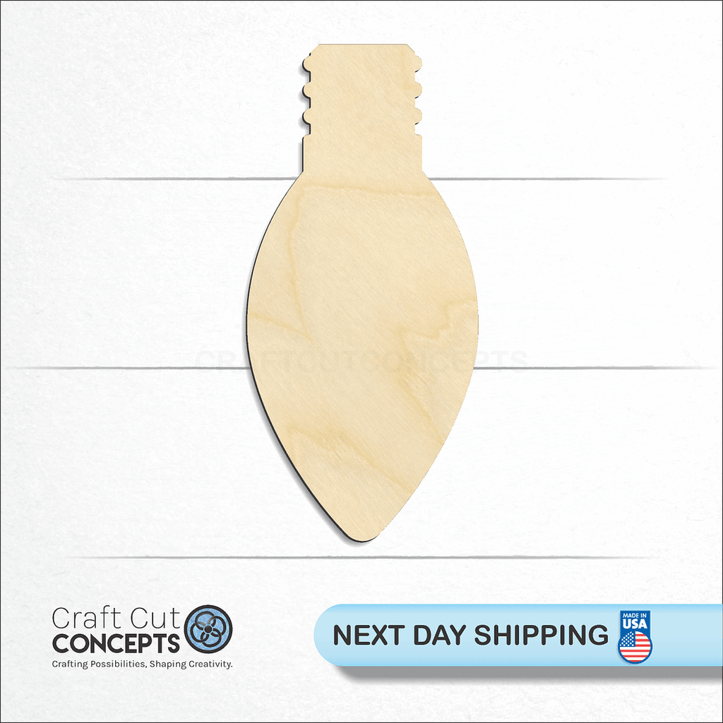 Craft Cut Concepts logo and next day shipping banner with an unfinished wood Ornament craft shape and blank