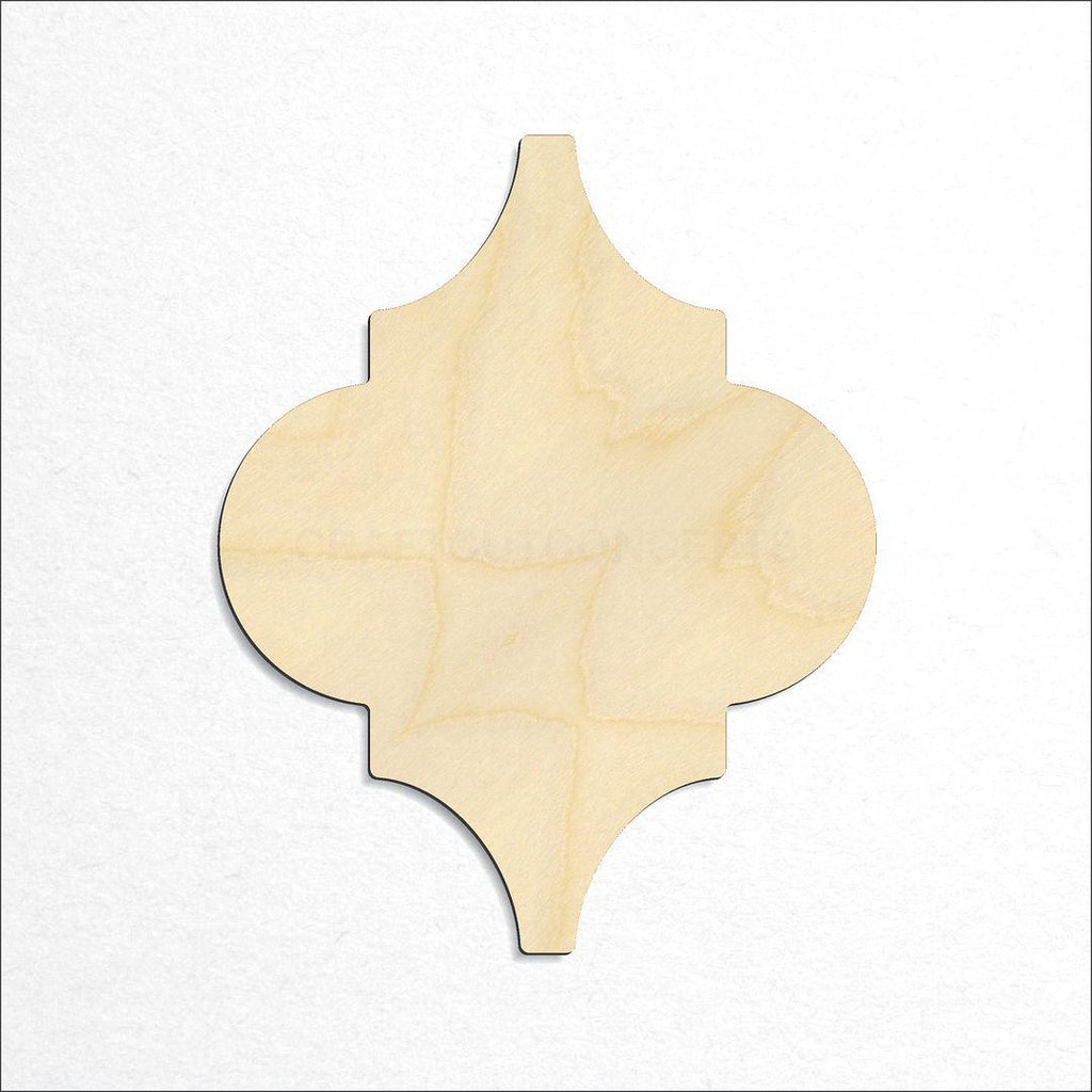 Wooden Arabesque craft shape available in sizes of 1 inch and up