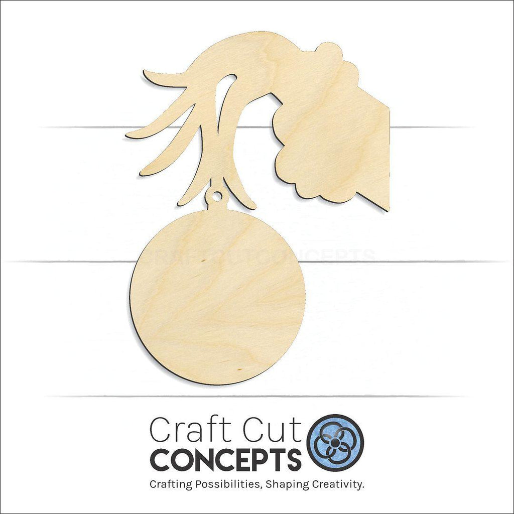 Craft Cut Concepts Logo under a wood Christmas Hand craft shape and blank