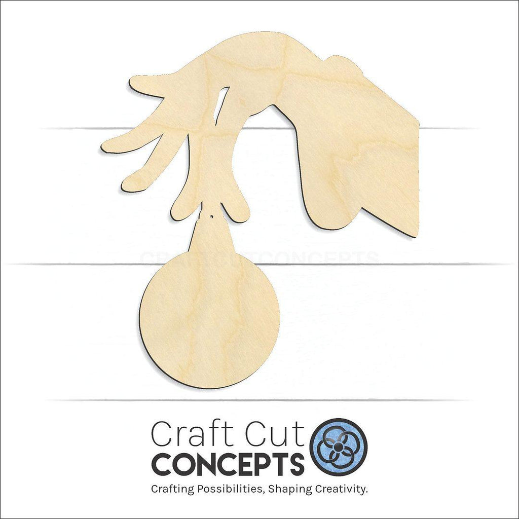 Craft Cut Concepts Logo under a wood Christmas Hand craft shape and blank