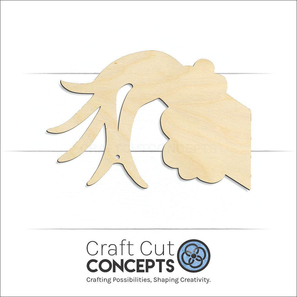 Craft Cut Concepts Logo under a wood Ornament Hook Christmas Hand craft shape and blank