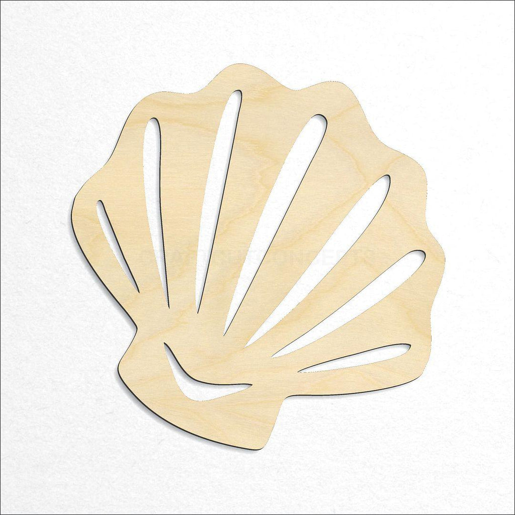 Wooden Sea Shell Clam craft shape available in sizes of 3 inch and up