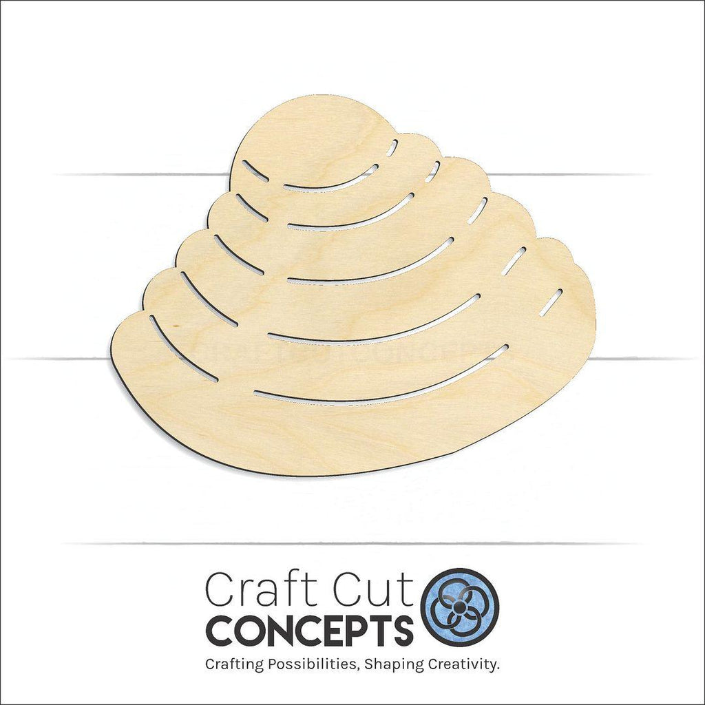 Craft Cut Concepts Logo under a wood Pawleys island Shell craft shape and blank