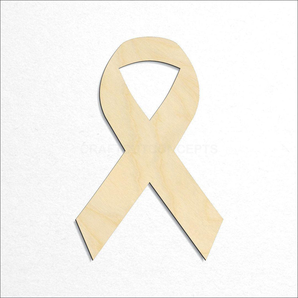 Wooden Cancer Ribbon craft shape available in sizes of 1 inch and up