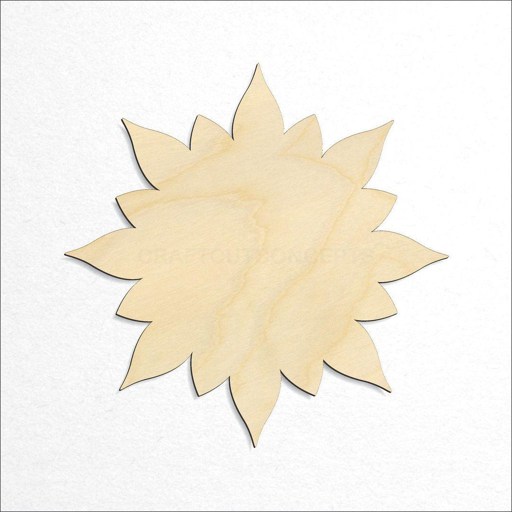 Wooden Star Burst craft shape available in sizes of 1 inch and up