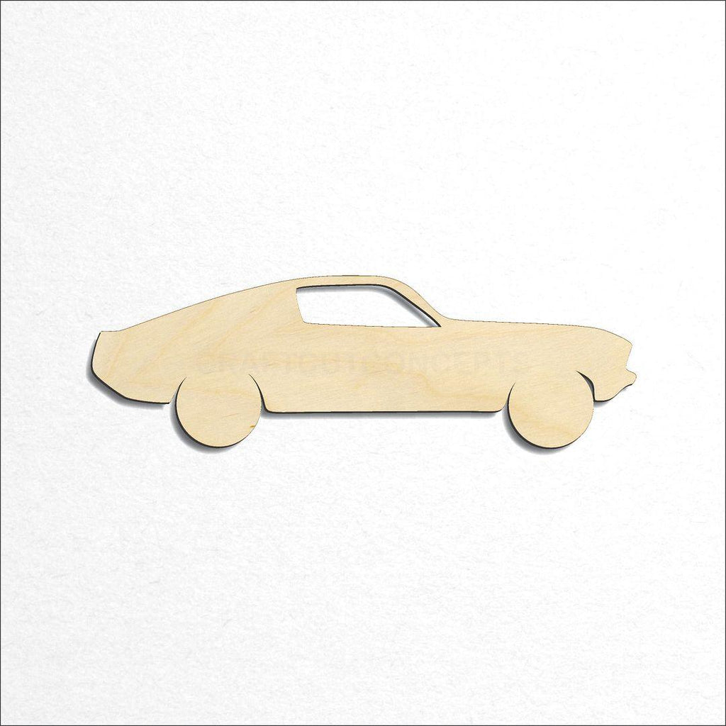 Wooden Vintage Muscle Car craft shape available in sizes of 2 inch and up