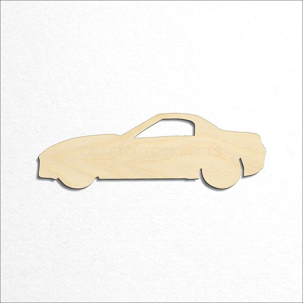 Wooden Sports Car 2 craft shape available in sizes of 2 inch and up