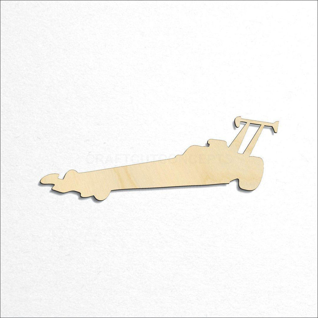 Wooden Dragster Car craft shape available in sizes of 2 inch and up