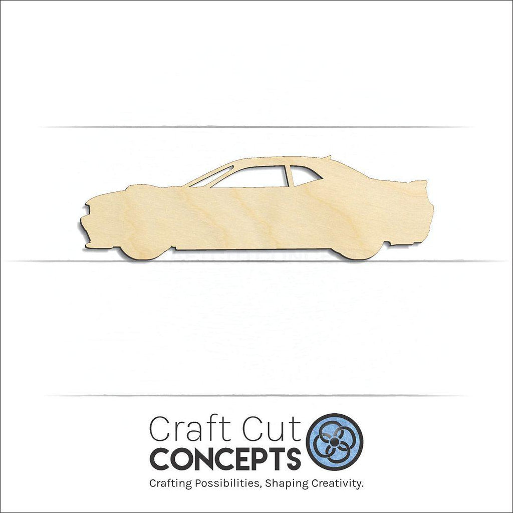 Craft Cut Concepts Logo under a wood Muscle Car craft shape and blank