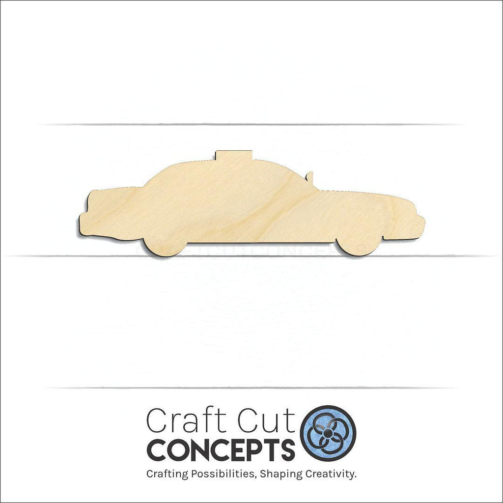 Craft Cut Concepts Logo under a wood Police Car craft shape and blank